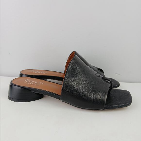 Franco Sarto SZ 8W Loran Black Leather Sandal NWOT - Picture 2 of 7
